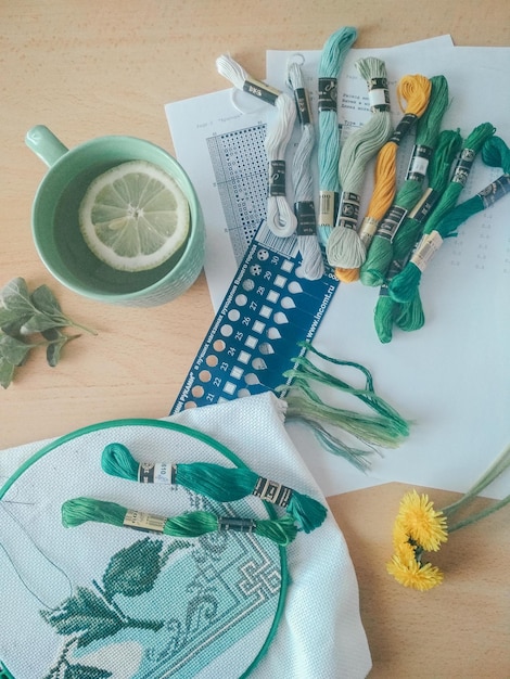 detal haftu i narzędzia